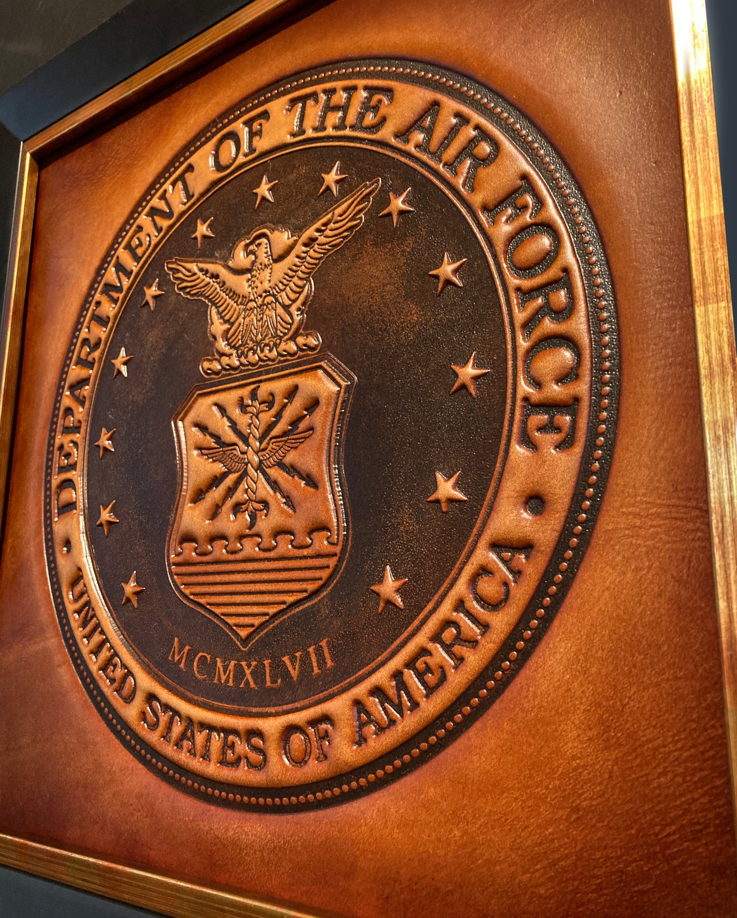 15 x 15 Leather United States Air Force Seal