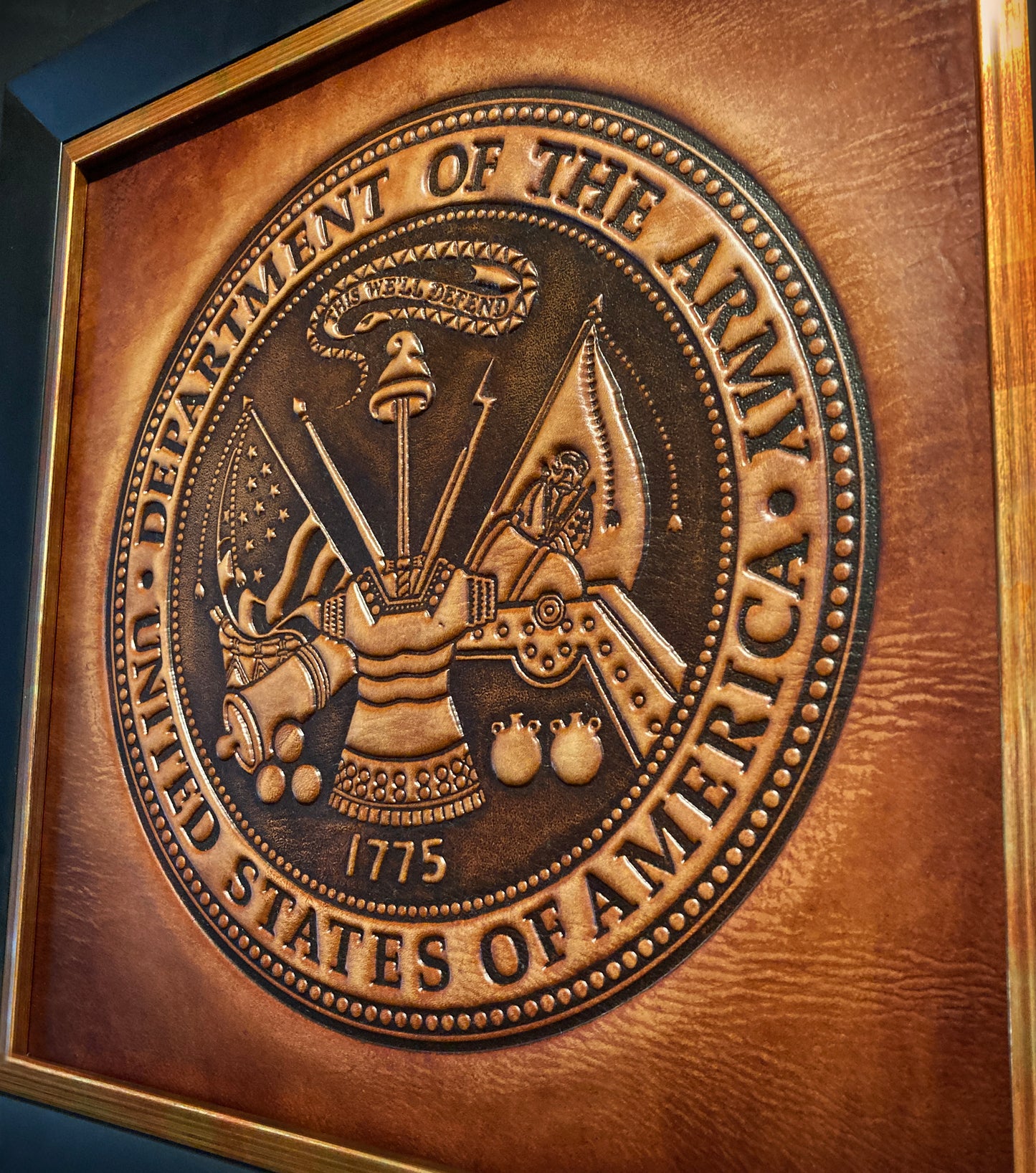 15 x 15 Leather United States Army Seal