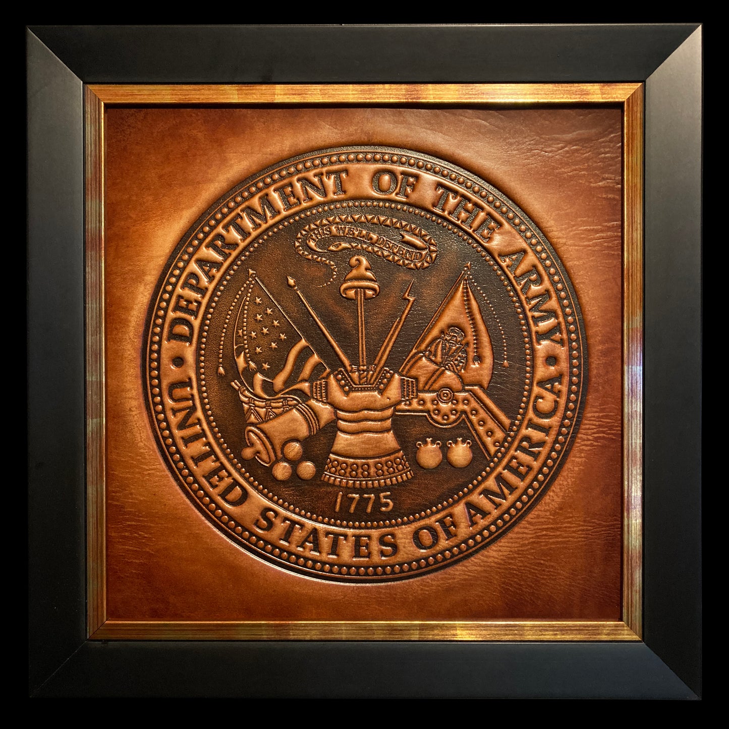 15 x 15 Leather United States Army Seal