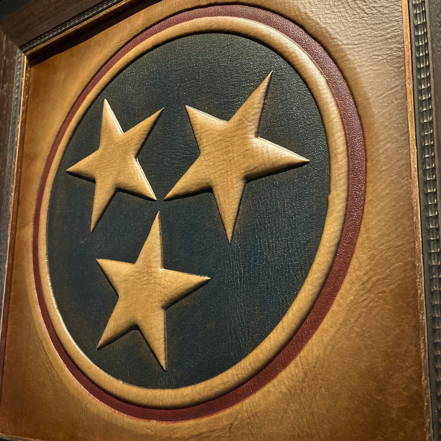 15 x 15 Leather Tennessee Tri-Star